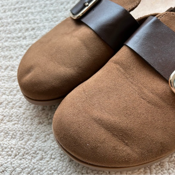 Old Navy Faux Suede Chestnut Clog Shoes Size 8 - Picture 5 of 11